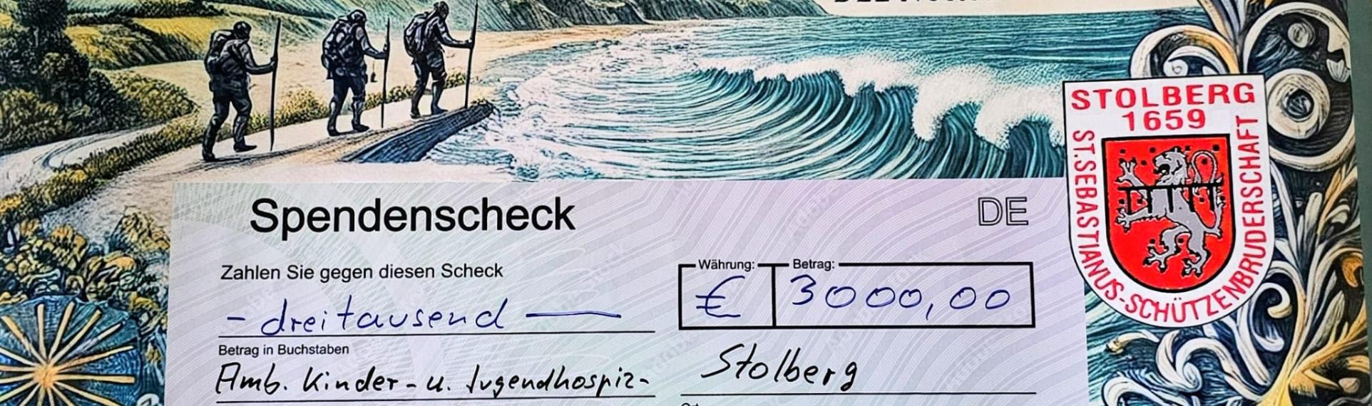 Spendenscheck Sponsorenpilgern 2024