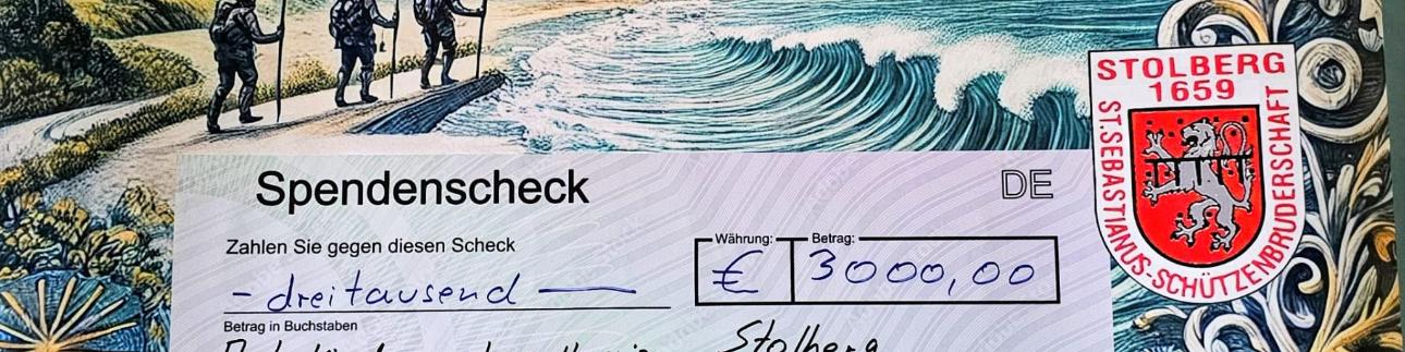 Spendenscheck Sponsorenpilgern 2024